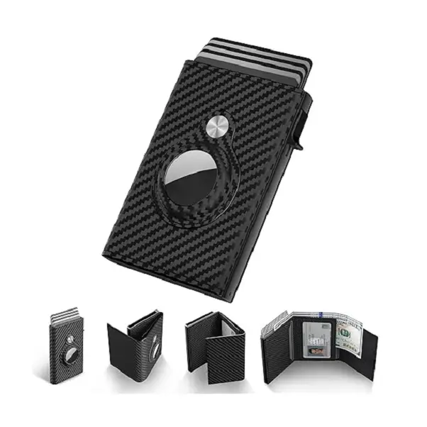 Wallet for Mens Smart PU Leather Card Holder Smrat,Slim,Minimalist Wallet,9-14 Card Capacity | ID Window | Cash Slot