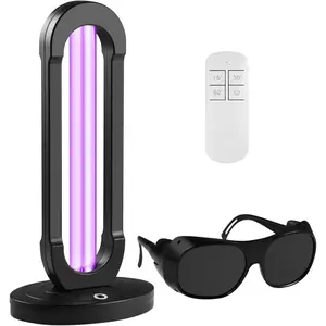 38W UV Light UVC Lamp | 265nm Air & Surface Refreshment | One- Construction, 3-Stage Timer, Remote + Manual Control w/Buzzer | Avoid Exposure (with Ozone)