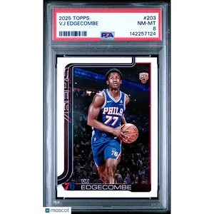 2025 Topps Basketball VJ Edgecombe ROOKIE #203 PSA 8 NM-MT
