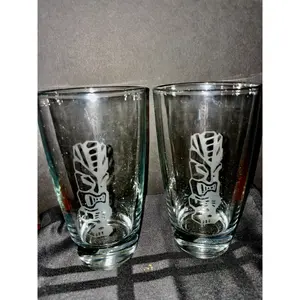 Tiki Drink Glasses Set of 2