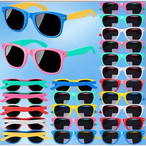 24Pcs Kids Sunglasses Bulk Party Favors with UV 400 Protection, Neon Sunglasses for Kids Age 3-8 Boys Girls for Summer Beach Preschool Classroom Prizes Birthday Gift Goodie Bags Stuffers