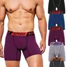 Men's Fashion Outdoor Long Leg Sports Training Fitness Underwear, Colorblock Elastic Comfortable Gym Shorts, Breathable Undergarments Workout Gym Underwear Running Gym Wear for Daily Exercise, Athletic Sport Underwear, Stretchy Gym Underwear
