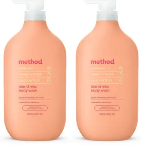 method Body Wash, Simply Nourish - Leaves Skin Feeling Soft & Moisturized, Made Without Parabens, Notes of Coconut, Rice Milk & Shea Butter, 28 Fl Oz