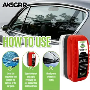 Multifunctional windshield anti-fog and waterproof wiper - ABS resin main body with application sponge, suitable for windshields, windows, rearview mirrors and glasses, car window defogger, compact design, high-quality sponge, Car Windshield Cleaner