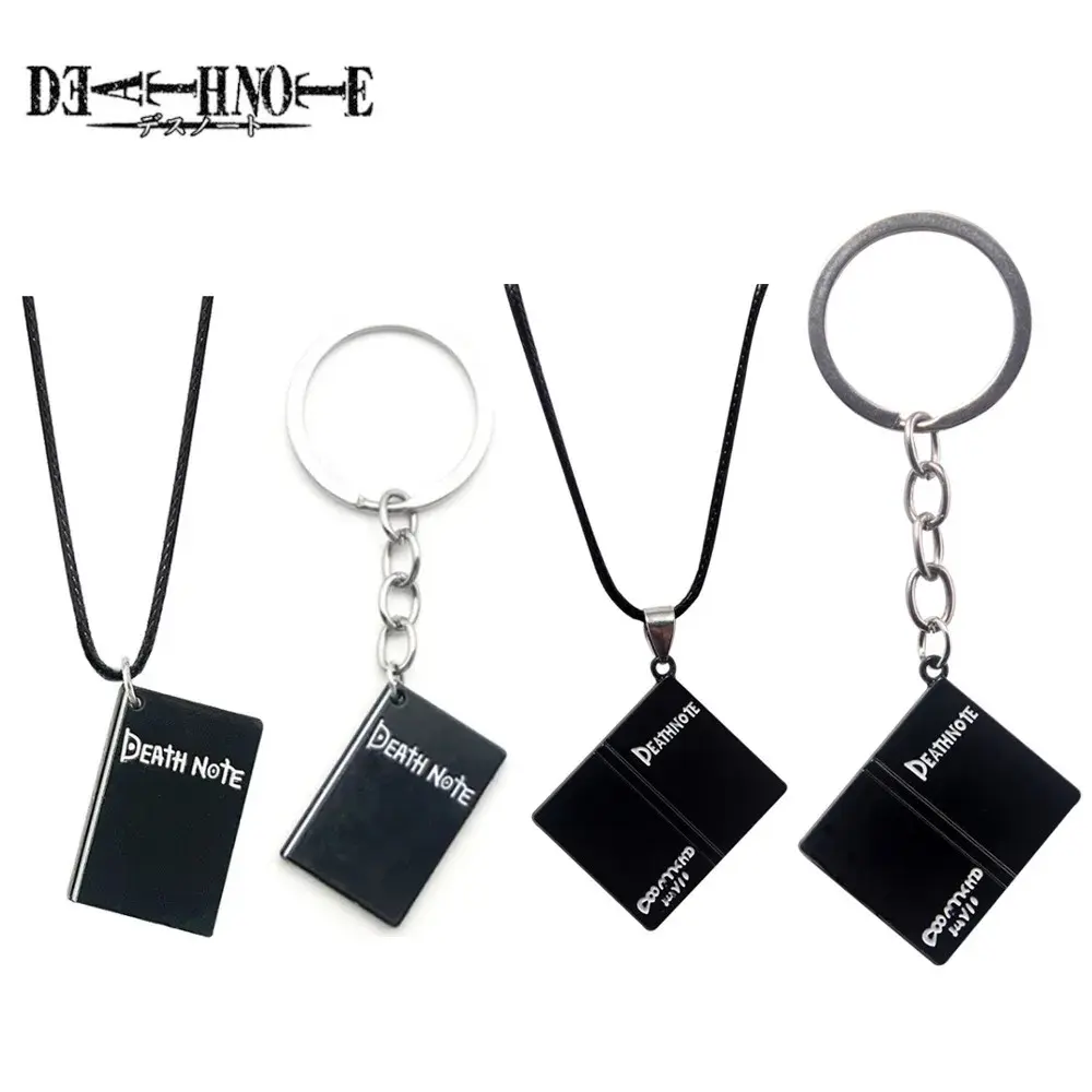 Death Note Anime Keychain - Black Book Design with Chain, Ideal for Fans and Collectors