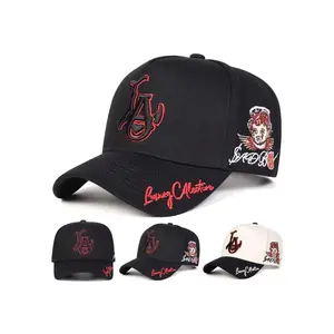 Unisex La Heart Five-Panel Baseball Cap, Adjustable Snapback Cap Sun Protection Casual Hat for Spring & Fall, Outdoor Travel Beach Vacation