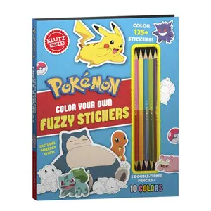 Pokémon Color Your Own Fuzzy Stickers -- Klutz Press - Hardcover