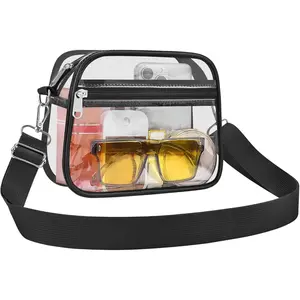 Clear Bag for Stadium Events Clear Sports Fan Handbags Purses with Adjustbale Strap for Concerts Festivals Game Day