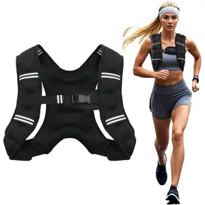 Weighted Vest, 6lb/8lb/12lb/16lb/20lb/25lb/30lb Weight Vest for Men Women, Body Weight Vests Adjustable with Reflective Stripe for Strength Training, Running, Training Workout, Jogging, Walking