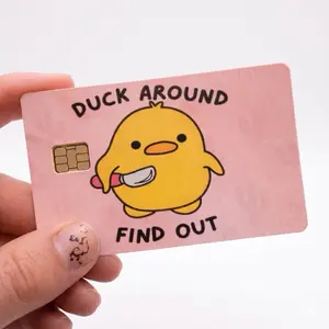 (2 Pack) Funny Duck Debit Card Skin High-Quality Vinyl Card Decal Credit Card Cover Scratch-Resistant Water-Resistant Everyday Accessories, Debit Card Designs