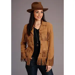 Women's Stetson Tan Suede Button Up Western Jacket