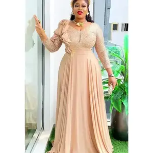 Elegant Dresses for Women 2025 Africa Clothing Plus Size Turkey Wedding Party Long Dress Dashiki Ankara Outfits Robe