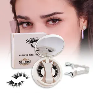Portable Magnetic False Eyelash Set - No Glue, Reusable DIY Lash Kit with Clip for Quick & Easy Wear