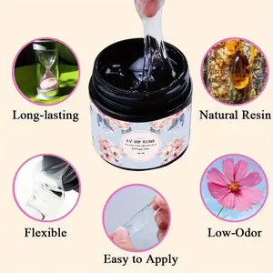 1pc 1.69 oz/3.38 oz UV crystal flower resin, low odor fast curing handmade silk material, DIY art crafts, flower jewelry design, handmade mesh flower resin material, DIY jewelry and jewelry making