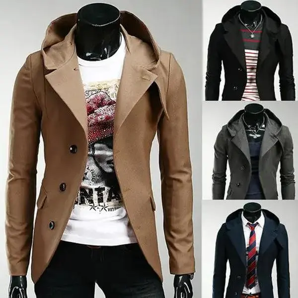 Men's Slim Fit Hooded Blazer Jacket for Style & Comfort