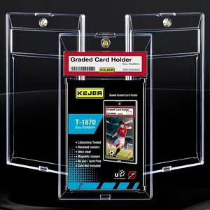 [Strong Magnet|Acrylic] 35PT Strong Magnet Acrylic Card Brick - 3rd Gen Magnetic Grading Holder |  Compatible with Sports Star, Trainer & PSA/CGC Cards