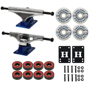 Core Hollow Skateboard Trucks 8.0" + 55mm Spitfire Burners Wheels, Abec 5 Bearings