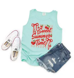 Sweet Summer Time - Island Green Comfort Color Unisex Tank Top