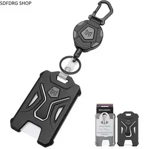 Retractable Badge Reel with Carabiner, Heavy Duty Badge Holder with Extra Long Cord, Durable ID Badge Reel for Nurses, Students, Office Workers, Everyday Use