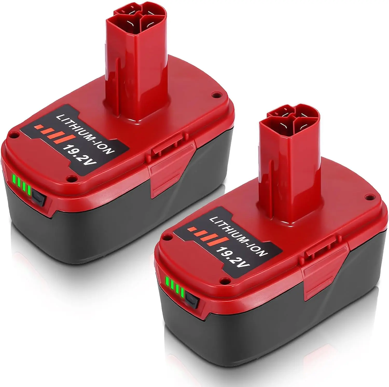 2-Pack Upgraded 19.2V 8.0Ah Lithium-ion Replacement Batteries for Craftsman C3 DieHard, Compatible with 315.115410, 315.11485, 130279005, 1323903, 120235021, 11375, 11376 Cordless Power Tools