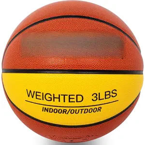3LBS/3.3LBS/2.2LBS Weighted Heavy  Basketball 29.5/28.5" in and Outdoor Improving Handling Dribbling Passing Rebounding Skill Composite Size 7/6 Weighted  Basketball Equipment