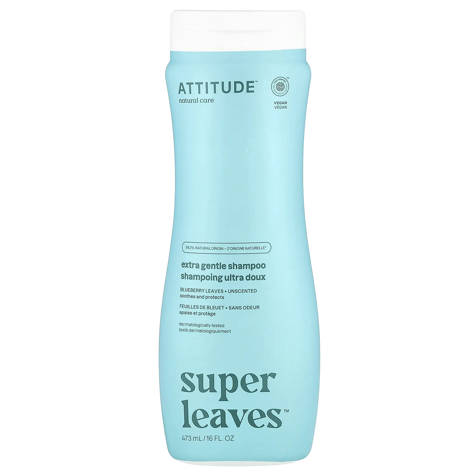 ATTITUDE Super Leaves™, Extra Gentle Shampoo, Unscented, 16 fl oz (473 ml)
