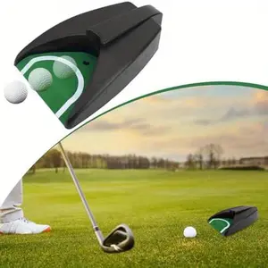 Automatic Golf Ball Return Machine, Battery Powered Portable Putter Trainer, Durable Plastic Material, Non-Slip Base, Indoor Outdoor Use