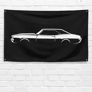 For Chevrolet Camaro 1969 Enthusiast 3x5 ft Flag Gift Dad Birthday Gift Banner