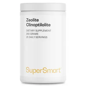 Supersmart - Zeolite Clinoptilolite Powder (High Purity) - ZCm Detox Mineral Supplement | Non-GMO & Vegan - Gluten Free - 250 g