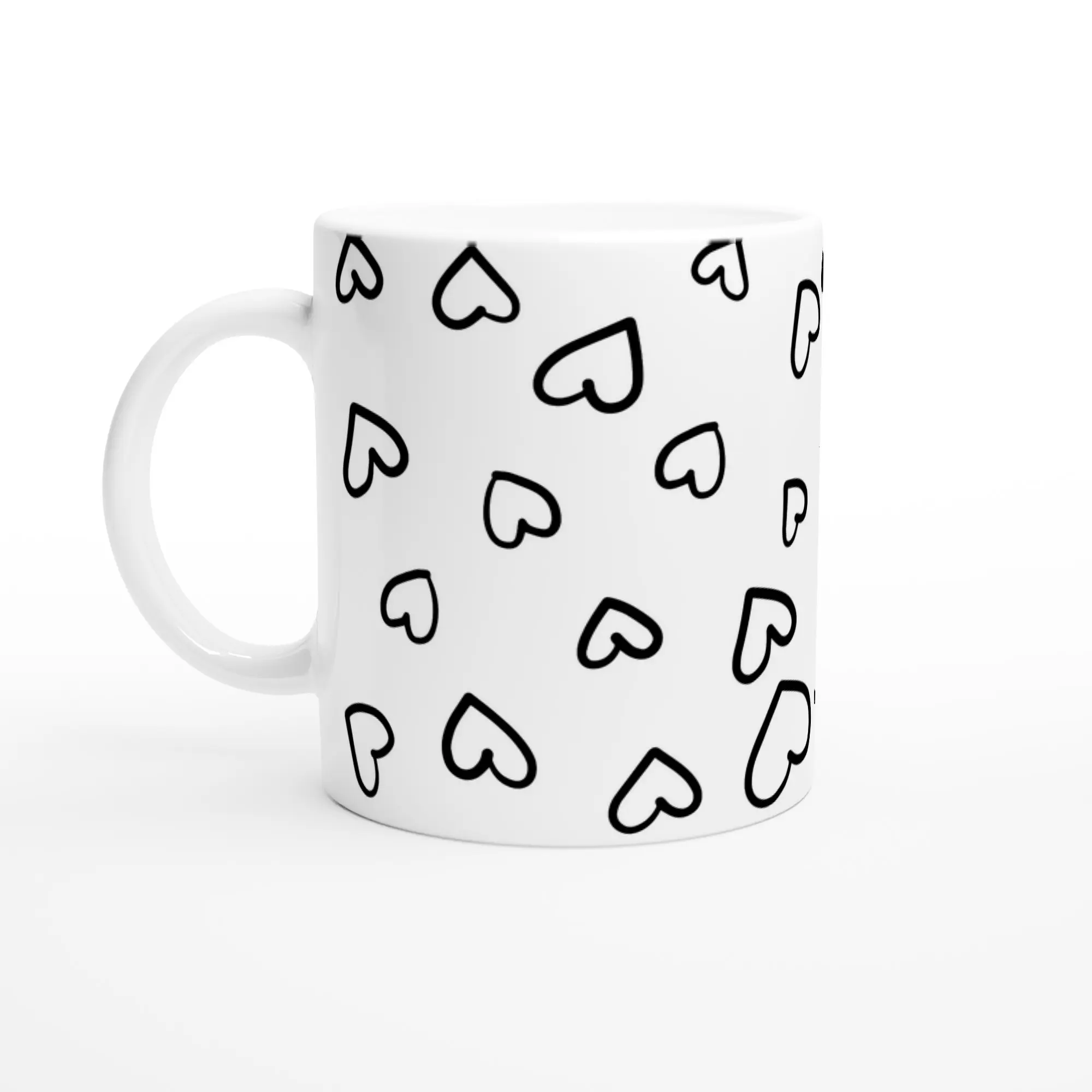 White 11oz Ceramic Mug Available in 7 Colors