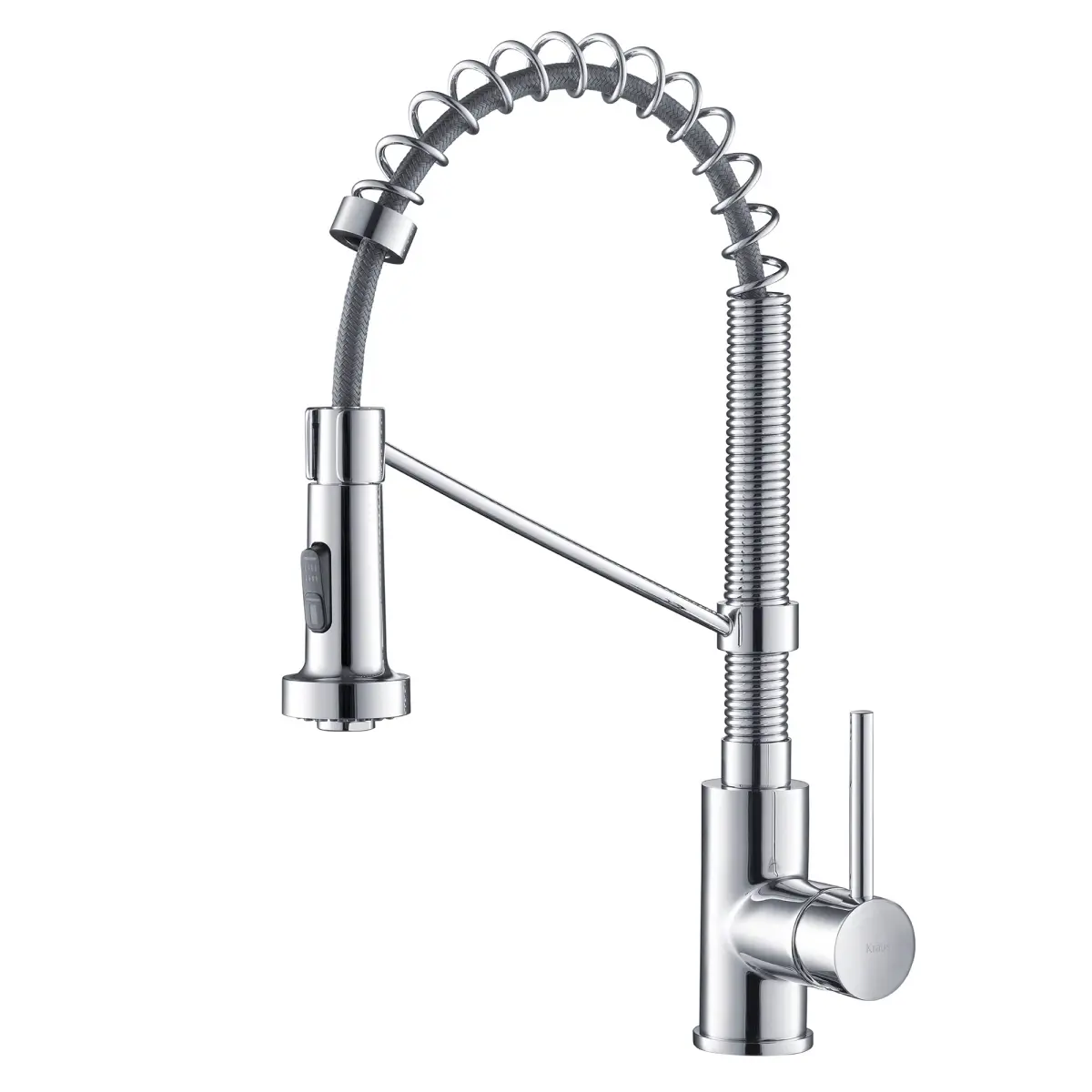 212 MAIN Kraus KPF-1610CH Compact 18-in. Single Handle Commercial Kitchen Faucet for Commercial Kitchens, Chrome Finish, Dual Spray Pull-Down Sprayhead, Splash Proof Faucet