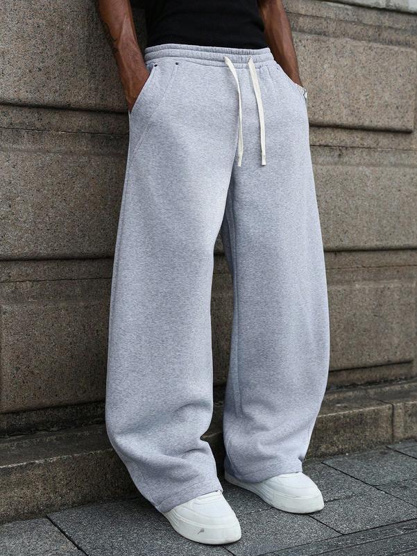 Men's Loose Casual Sports Pants, Versatile Street Style Athletic Trousers Suitable for Streetwear, Everyday Loungewear, Weekend Outings, Featuring a Relaxed Fit, Designed Specifically for Men, Gray Loose Sweatpants