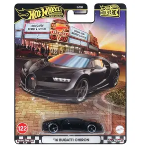 Hot Wheels Boulevard '16 Bugatti Chiron GJ768 Premium Series Die-Cast Car Model 122 of 250 Collectible