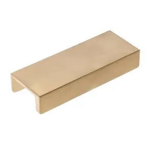 Sumner Street Home Hardware 10pk Martin 3" Satin Brass Finger Pulls: Zinc Cabinet Knobs, 3 Inch Dresser Handles, Gold Finish