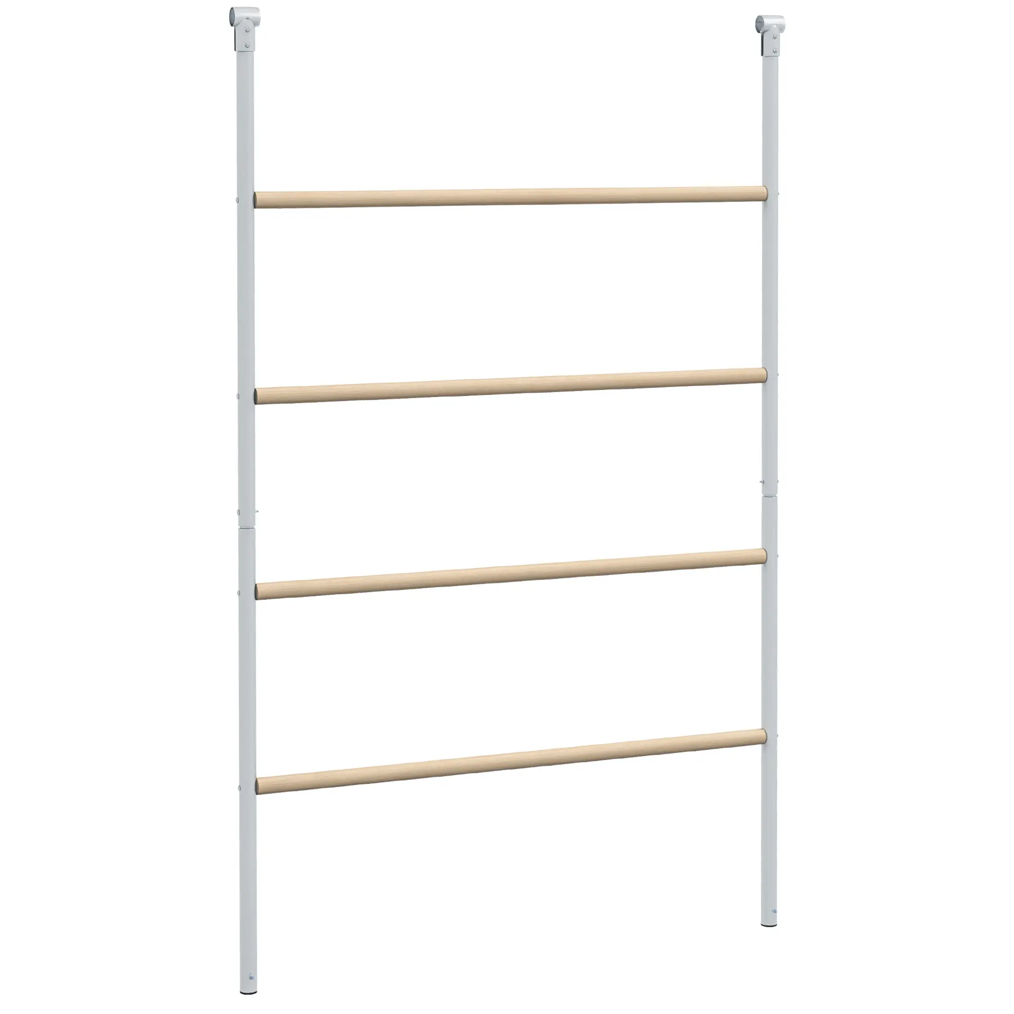 PawHut Chicken Perch for Coop, Wooden and Galvanized Steel Jungle Gym Roosting Bar Ladder for Backyard Poultry, 55" x 33.75"