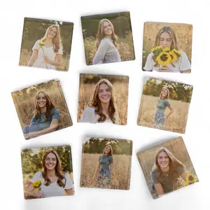 Set of 9 Custom Photo Magnets | Square Photo Magnets | Save the Date | Custom Photo Gifts | Custom Business Logo Magnets |  Decor