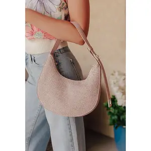 The Luna Spring Woven Purse in Dusty Purple