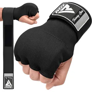 Gel Boxing Hand Wraps Inner Gloves for Men Women 100cm Long Adjustable Wrist Straps Elastic Padded Fist Protection Under Mitts Ideal for Muay Thai MMA Kickboxing Martial Arts Sparring Training Gear