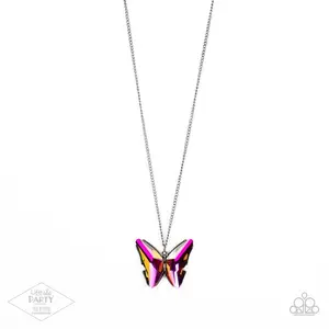 The Social Butterfly Effect Multi Butterfly Necklace - Colorful Design, Elegant Style, Perfect for Any Occasion