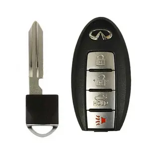 Replacement Smart Key Fob - 4-Button with Trunk Function, Compatible with 2016-2019 Infiniti Q50, Q60, FCC# KR5S180144204, Part# 285E3-4HB0C