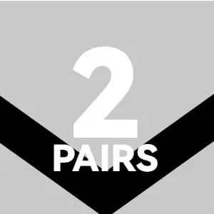 (2 Pairs) White Smoke With Black