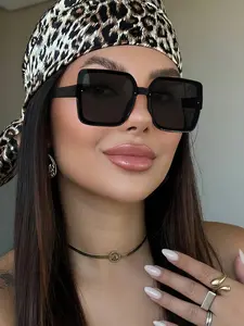 Women's High-Quality Square Frame Sunglasses, Elegant UV Protection, All-Season Fashion, Stylish and Comfortable Design, Trendy Casual Sunglasses, Square Framed Sunglasses