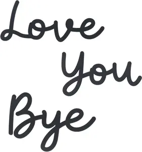 Modern Wood Wall Art Sign - "Love You Bye" Nail-Free Decorative Modern Home Sign, Medium Size 1, Ideal Mother's Day Gift for Family Home Decor, Modern Home Signs, Nail-Free Home Signs