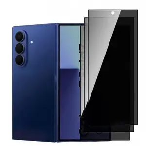 3 Pack Privacy Tempered Glass Screen Protector for Samsung Galaxy Z Fold 7/z Fold 6, Full Coverage Anti-Spy Film, Durable, Scratch Resistant and Protective, Smartphone Protection