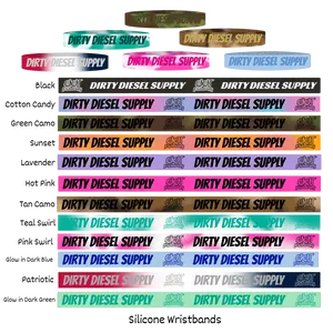 Dirty Diesel Supply Camouflage Silicone Wristband with Turbo Logo