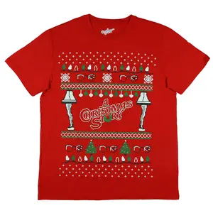 A Christmas Story T-Shirt Men's Icons Ugly Sweater Short Sleeve Top