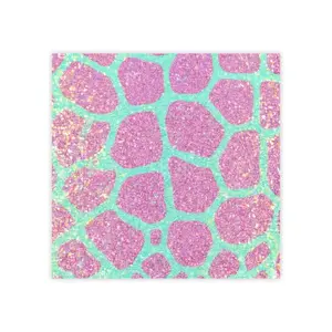 Glitter Giraffe Print Post-it Note Pads — Pink & Teal Sticky Notes