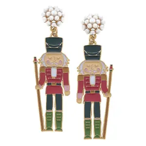 Nutcracker Enamel Earrings - Perfect for the Holidays