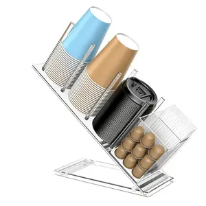 15.7" x 4.7" Acrylic Transparent Coffee Capsule Holder, Clear Capsule Rack & Storage Organizer