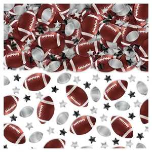 Football & Stars Sports Party Decoration Metallic Confetti - 2.5 Ounce Bag (370465)